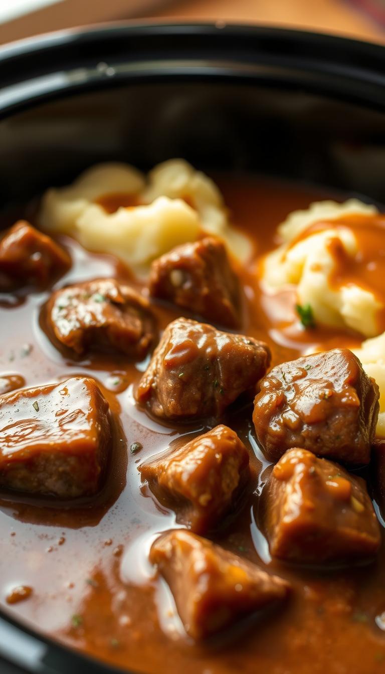 crock pot cube steak and gravy