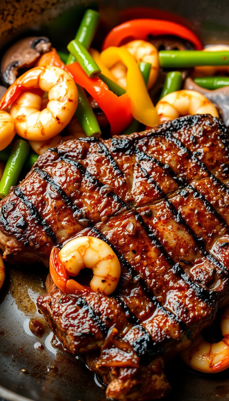 steak and shrimp stir fry